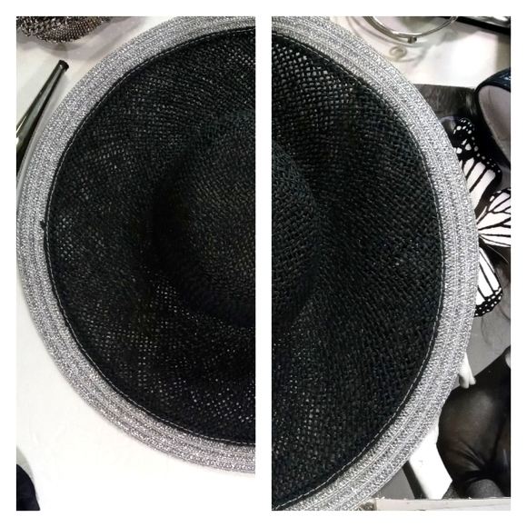 100% Paper Brim with Shimmery Silver Metallic Trim - Picture 14 of 14